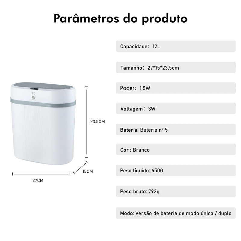 Lixeira com sensor automático